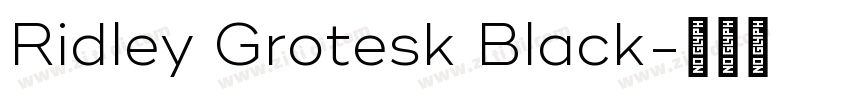 Ridley Grotesk Black字体转换